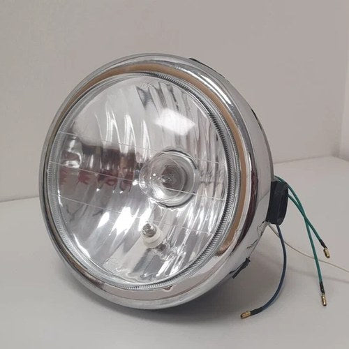 7" Black Round Motorcycle Headlamp Headlight Unit