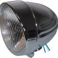 Headlight Round Chrome Bottom Mount Grooved Bates 4.5"
