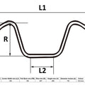 Handlebar Chrome 18" Rise Wide Bottom