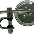 Mirror Clamp-on Chrome Round Left or Right 3'' Long Stem