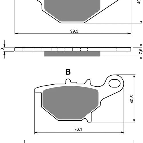 Goldfren Brake Pads Rear For Suzuki RM 85 LK5 LK6 Large 21 2005-2019
