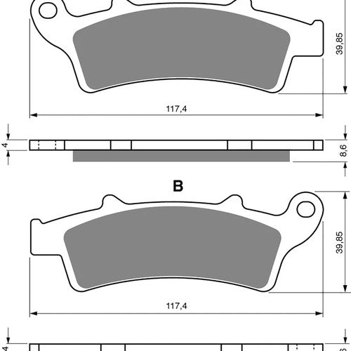 Goldfren 193-S33, FA324, VD9017, SBS761, FDB2105 Disc Pads (Pair)