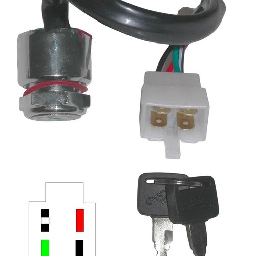 Ignition Switch Honda CB175, CB450, CB550 (4 Wire Square Plug)