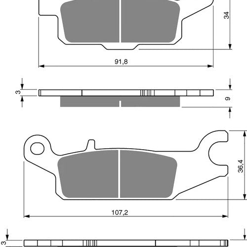 Goldfren Brake Pads S33-255, FA445, VD279, SBS852, FDB2233