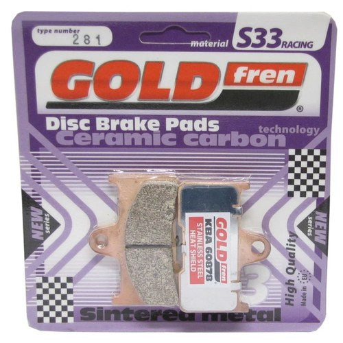 Goldfren S33 Brake Pads Rear For Cf Moto CF500 5B/5C C/Force Classic 2014-2015