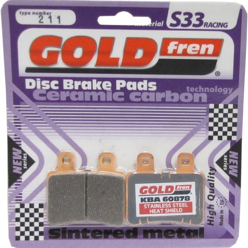 Goldfren S33 Brake Pads Front For Derbi Boulevard 125 2003-2007