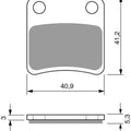 Parking Brake Goldfren Brake Pads For Piaggio MP3 Touring 400 ie 2011-2012