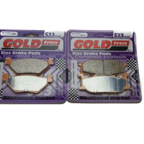 Goldfren S33 Brake Pads Front & Rear For Yamaha XV 950 Racer 2015-2016