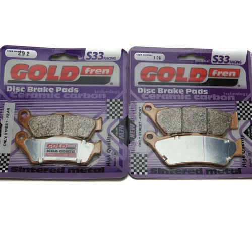 Goldfren S33 Brake Pads Front & Rear For Bmw HP2 Enduro 2005-2009