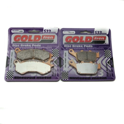 Goldfren S33 Brake Pads Front & Rear For Lexmoto ZSX-F 125 ZS125-48E-E4