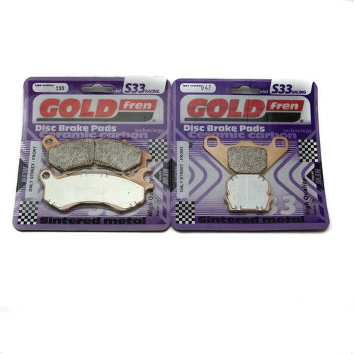 Goldfren S33 Brake Pads Front & Rear For Peugeot Speedfight 4 125 4T 2017-2018