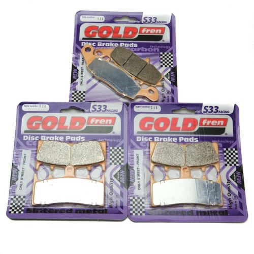 Goldfren S33 Brake Pads Front & Rear For Kawasaki VN 1600 B1 Mean Streak 2004