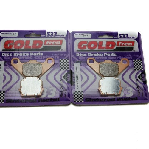 Goldfren S33 Brake Pads Front & Rear For Hyosung Eva Electric Scooter 2013-2014