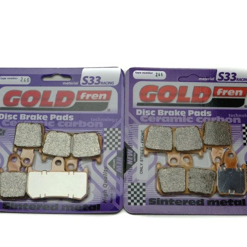 Goldfren S33 Brake Pads Front For Yamaha MT-01 6 piston radial caliper 2007-2009