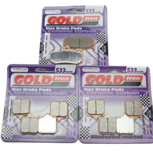Goldfren S33 Brake Pads Front & Rear For Mv 1000 F4 R 312 Brembo 2007