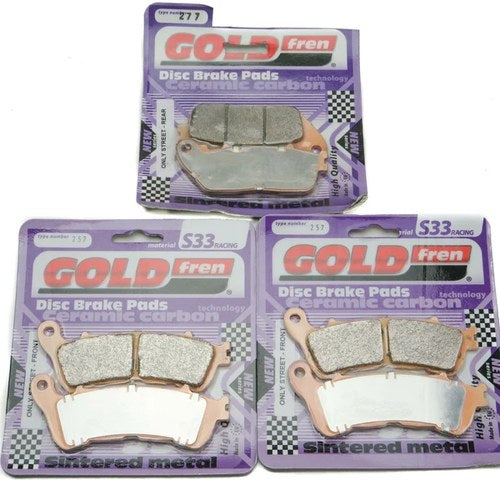 Goldfren S33 Brake Pads Front & Rear For Honda CB 1000 ABS Model 2009-2016