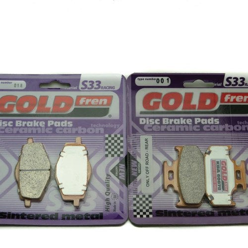 Goldfren S33 Brake Pads Front & Rear For Yamaha DT 125 RE 2005-2007