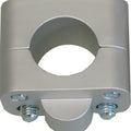 Handlebar Clamps Silver complete with spacers 7/8 & 1"Alloy (Pair)