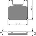Goldfren AD153 as fitted to a HM50 (Import) Mini Moto Disc Pads (Pair)