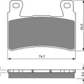 Goldfren AD279 as fitted to Harley Davidson XR1200 08-12 Fr. Disc Pads (Pair)