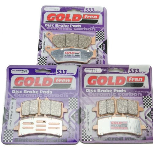 Goldfren S33 Brake Pads Front & Rear For Ducati 1200 S Multistada 2015-2018