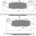Brake Disc Pads Front Goldfren S33 For Kawasaki ER-6N (ER650A7F) 2007