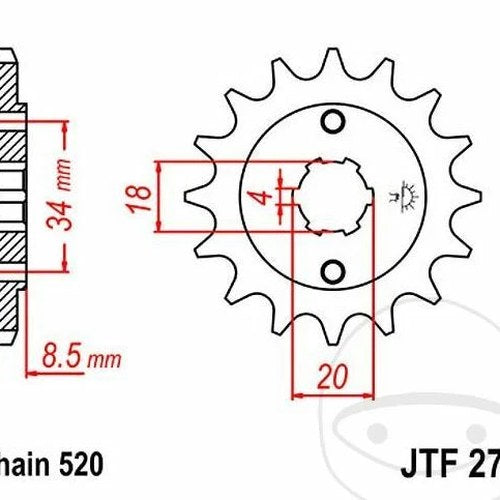 Front Sprocket For Derbi Dxr 250 TD Trommelbremse vorn 2006