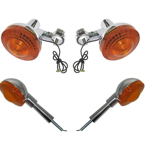 Turn Signals Set of 4 Front & Rear For Yamaha DT 400 Twin Shock 1975-1976