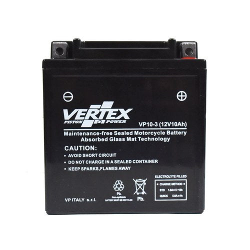 Vertex VP10-3 Battery CB10L-A2, CB10L-B2, 12N10-3B Ref: YB10L-A2