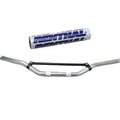 Motocross 7/8" MX Handlebar Silver Aluminium Braced & Blue Renthal Bar Pad