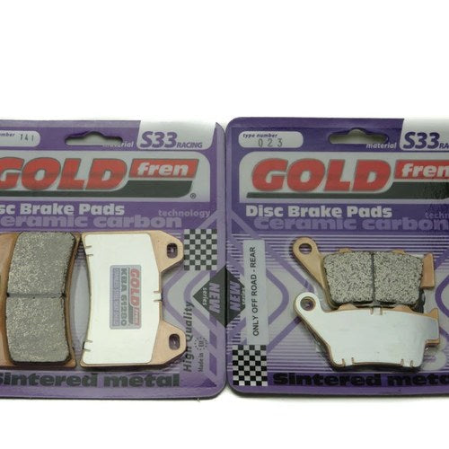 Goldfren S33 Brake Pads Front & Rear For Ktm 690 Duke 2 Pin Pad Fixing/5 2012