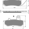 Brake Disc Pads Rear R/H Goldfren for 1995 Suzuki DR 650 RE-S 'Dakar' (Enduro