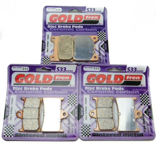 Goldfren S33 Brake Pads Front & Rear For Yamaha XJR1300 SP M 5EAD/5EAE/5EAF 2000