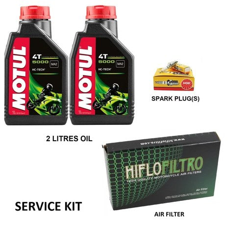 Service Kit For Husqvarna TC 125 2014-2022 (Oil, Spark Plug, Air Filter)