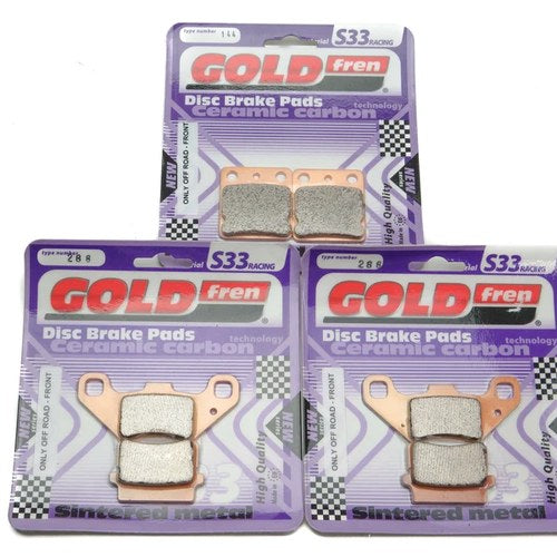 Goldfren S33 Brake Pads Front & Rear For Pgo Bugrider 50 (Buggie) 2006