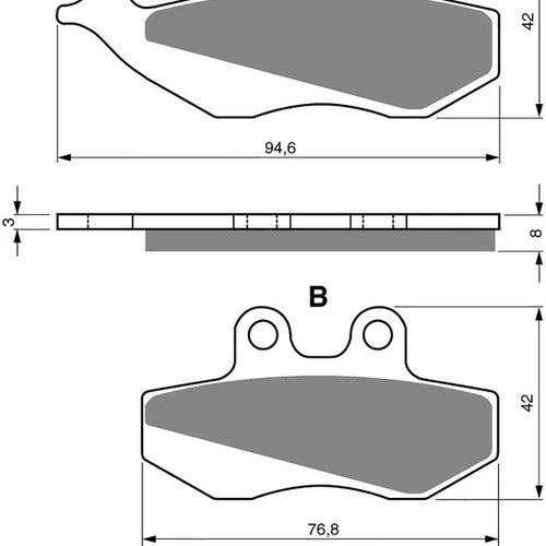 Brake Disc Pads Front R/H Goldfren for 2005 Derbi Senda 125 SM (Terra)