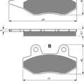 Brake Disc Pads Rear R/H Goldfren for 2001 Triumph Daytona 955i (EFI) (SSSA)