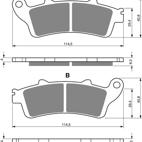 Brake Disc Pads Front L/H Goldfren for 2003 Honda ST 1300 A3 Pan European (ABS)