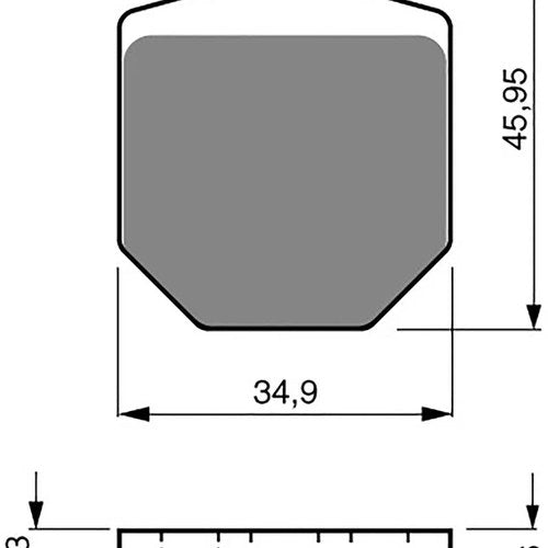 Goldfren GP5-238, FA433 Magura 4 Piston Radial Caliper Disc Pads (Pair)