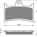 Brake Disc Pads Front L/H Goldfren for 2001 Yamaha Yzf R6 (5MT1)