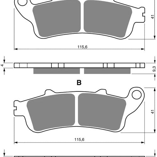 Brake Disc Pads Front R/H Goldfren for 2000 Honda Fes 250 Y Foresight