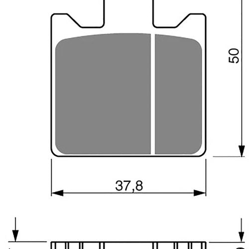 Brake Disc Pads Front R/H Goldfren for 2009 Kawasaki Gtr 1400 (ZG1400A9F)