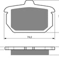 Brake Disc Pads Rear R/H Goldfren for 1986 H/Davidson Xlh 883 Sportster