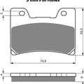 Brake Disc Pads Front L/H Goldfren for 1999 Yamaha Tdm 850 (Mark.2) (4TX4)