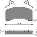 Brake Disc Pads Front R/H Goldfren for 1995 Kymco Heroism 150