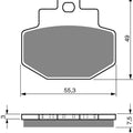 Brake Disc Pads Rear R/H Goldfren for 2010 Vespa Gts 125 Super
