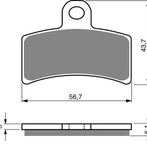 Brake Disc Pads Rear R/H Goldfren for 2003 Gas Pampera 280 (2T)