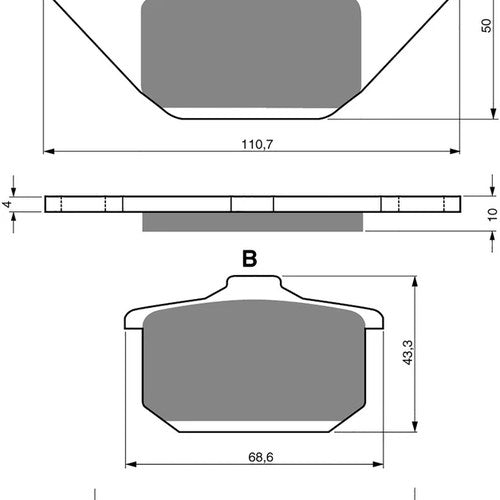Brake Disc Pads Front R/H Goldfren for 1991 Kawasaki Gtr 1000 (ZG1000A6)