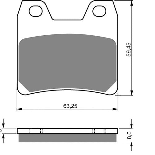 Brake Disc Pads Rear R/H Goldfren for 2002 Yamaha Xjr 1300 P (5EAY) (Australia