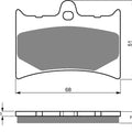 Brake Disc Pads Front R/H Goldfren for 2001 Malaguti Yesterday Euro (50cc)